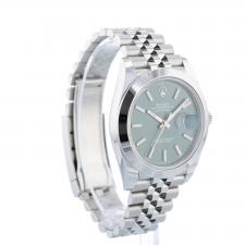 Gents Rolex Datejust 41 126300 Steel case with Mint Green dial