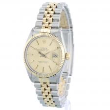 Gents Rolex DateJust 16013 18ct Yellow Gold Stainless Steel case with Champagne dial