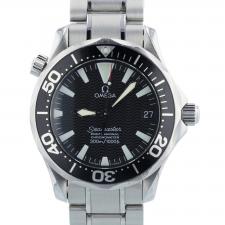 Gents Omega Seamaster 22525000 Stainless Steel case with Black Wave dial