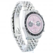 Gents Tudor Black Bay Chrono 79360N Steel case with Pink dial