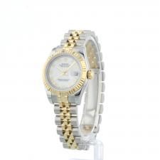 Ladies Rolex Datejust 179173 18ct Yellow Gold   Stainless Steel case with White dial