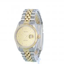 Gents Rolex Datejust 16233 18ct Yellow Gold   Stainless Steel case with Champagne Jubilee Diamond dial
