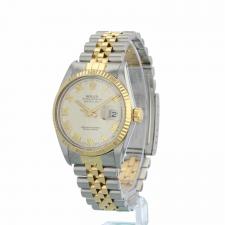 Gents Rolex DateJust 16013 18ct Yellow Gold   Stainless Steel case with Cream pyramid dial