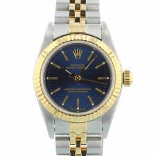 Ladies Rolex Oyster Perpetual 76193 18ct Yellow Gold   Stainless Steel case with Blue dial