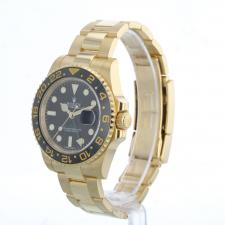 Gents Rolex GMT II 116718LN 18ct Yellow Gold case with Black dial
