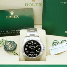 Gents Rolex Air King 126900 Stainless Steel case with Black dial