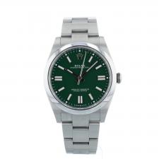 Gents Rolex Oyster Perpetual 41 124300 Stainless Steel case with Green dial