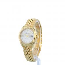 Ladies Rolex DateJust 28 279178 18ct Yellow Gold case with Silver and Diamond dial