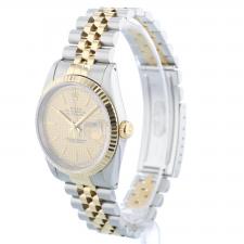 Gents Rolex Datejust 16233 18ct Yellow Gold   Stainless Steel case with Houndstooth dial