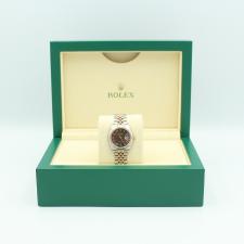 Ladies Rolex DateJust 28 279171 18ct Rose Gold   Stainless Steel case with Brown dial