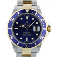 Gents Rolex Submariner Date 16613 18ct Yellow Gold Stainless Steel case with Blue dial