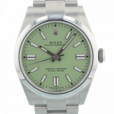 Gents Rolex Oyster Perpetual 41 134300 Steel case with Pistachio dial