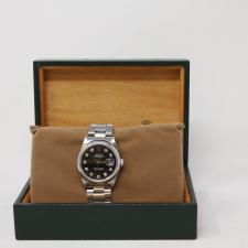 Gents Rolex Datejust 36 16234 Steel case with Black Diamond Set  dial
