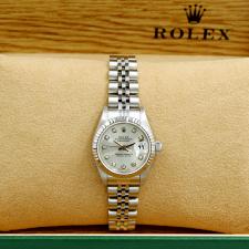 Ladies Rolex DateJust 69174 Steel case with Silver Diamond Dot dial