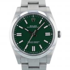 Gents Rolex Oyster Perpetual 41 124300 Stainless Steel case with Green dial