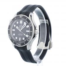 Gents Omega Seamaster Diver 300 21032422001003 Steel case with Black Wave dial