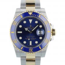 Gents Rolex Submariner Date 116613LB 18ct Yellow Gold Stainless Steel case with Blue dial