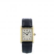Gents Cartier Tank W1002753 G/P case with White dial