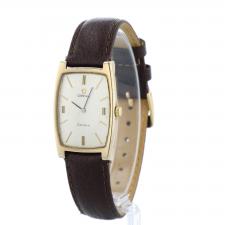 Gents Omega Geneve 9 CT case with Silver dial