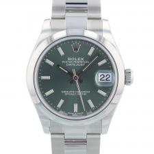 Ladies Rolex DateJust 31 278240 Steel case with Green dial