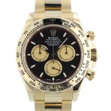 Gents Rolex Daytona 126508 18ct Yellow Gold case with Black dial