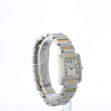 Ladies Cartier Tank Francais  Gold Plated   Stainless Steel case with White dial