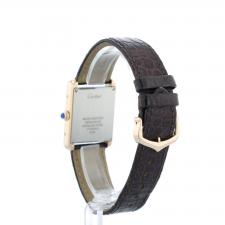 Ladies Cartier Tank Solo W5200024 18ct Yellow Gold case with Silver dial
