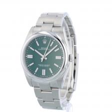 Gents Rolex Oyster Perpetual 41 124300 Stainless Steel case with Green dial