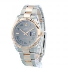 Gents Rolex Datejust 126331 18ct Rose Gold Stainless Steel case with Wimbledon dial