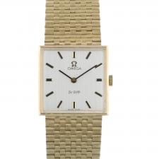 Gents Omega DeVille   9 CT case with Silver dial