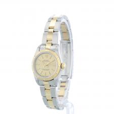 Ladies Rolex Oyster Perpetual 76233 18ct Yellow Gold Stainless Steel case with Gilt dial
