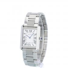 Ladies Cartier Tank Solo 3169 Steel case with Silver dial
