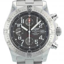 Gents Breitling Super Avenger A13380 Steel case with Grey dial