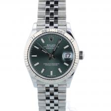 Ladies Rolex DateJust 31 278274 Steel case with Mint Green dial