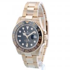 Gents Rolex GMT Master II 126715CHNR 18ct Rose Gold case with Black dial