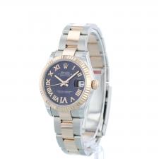 Ladies Rolex DateJust 31 278271 18ct Rose Gold   Stainless Steel case with Aubergine Diamond dial