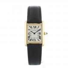 Gents Cartier Tank WGTA0067 18 CT case with Silver dial
