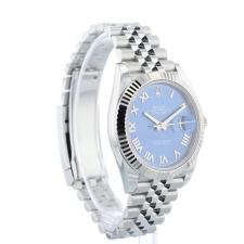 Gents Rolex Datejust 41 126334 Stainless Steel case with Blue Azzurro dial