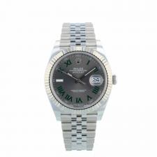 Gents Rolex Datejust 41 Wimbledon Dial 126334 Steel case with Wimbledon dial