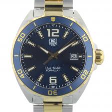 Gents TAG Heuer Formula 1 Date WAZ1120 Yellow Gold Stainless Steel case with Blue dial