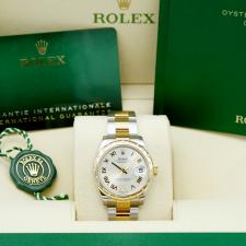 Ladies Rolex DateJust 31 278343RBR 18ct Yellow Gold   Stainless Steel case with Silver Diamond Set dial