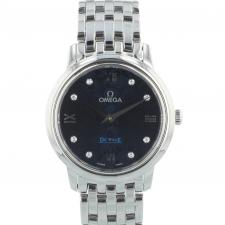 Ladies Omega DeVille 42410276053003 Stainless Steel case with Blue Diamond dial