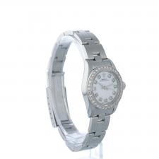 Ladies Rolex Oyster Perpetual 67180 Steel case with Silver Diamond Set dial