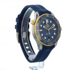 Gents Omega Seamaster 210.22.42.20.03.001 18ct Yellow Gold   Stainless Steel case with Blue Wave dial