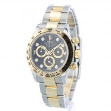 Gents Rolex Daytona 116503 18ct Yellow Gold Stainless Steel case with Black Diamond dial