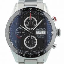 Gents Tag Heuer Carrera CV2A1R Steel case with Black dial