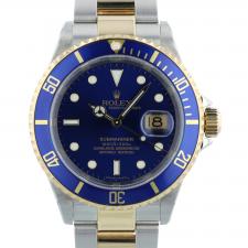 Gents Rolex Submariner Date 16613 18ct Yellow Gold Stainless Steel case with Blue dial