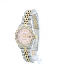 Ladies Rolex Datejust 69173 18ct Yellow Gold   Stainless Steel case with Pink Diamond dial