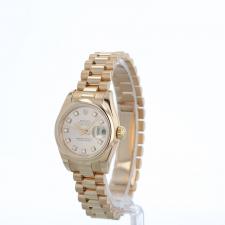 Ladies Rolex Datejust 179165 18ct Yellow Gold case with Champagne Diamond Set dial