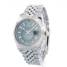 Gents Rolex Sky Dweller 336934 Stainless Steel case with Mint Green dial